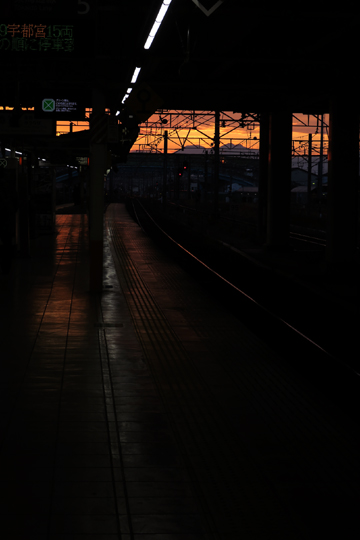 茅ヶ崎駅の夕暮れ_2018.1.10