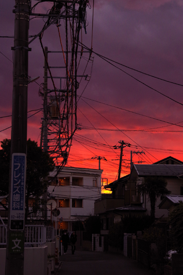 西南の夕空2018.12.30