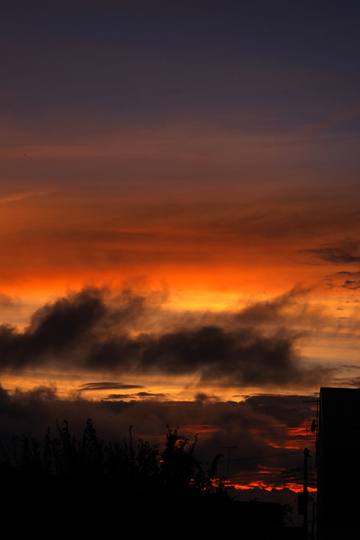 今日の夕暮。