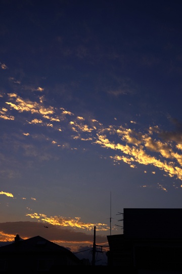 雲が光っていました。