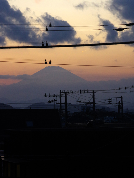 今日の夕富士です。