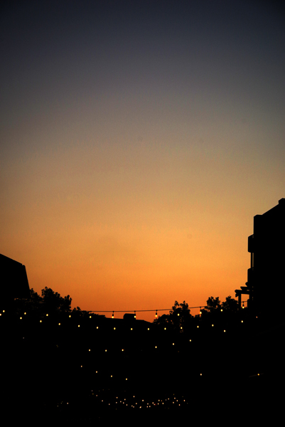 いちにち雲がなく、夕暮れを迎えました。