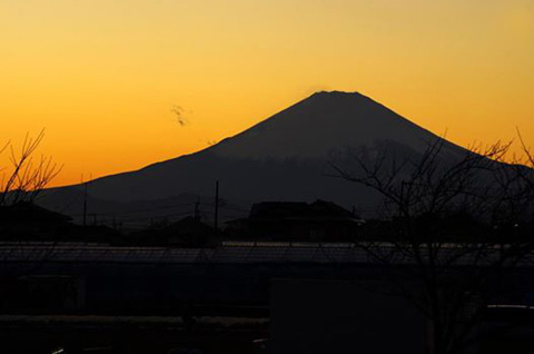 今夕の富士です。