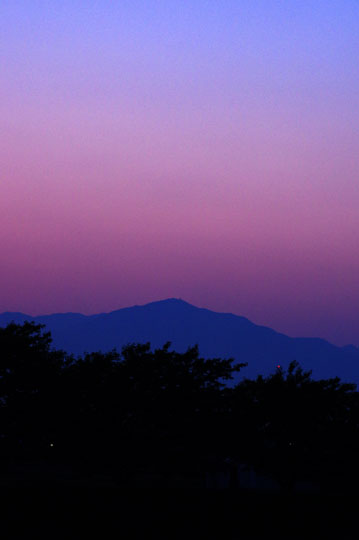 今夕の大山です。