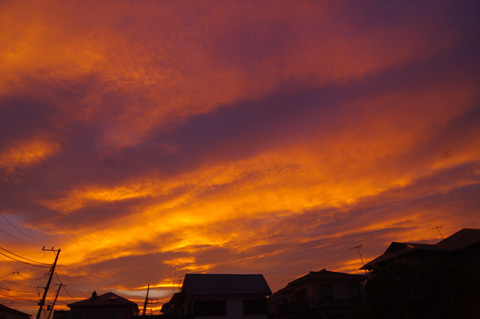 今日もきれいな夕空が楽しめました。